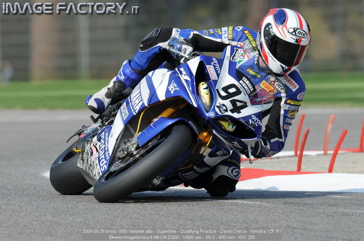 2009-09-26 Imola 1650 Variante alta - Superbike - Qualifyng Practice - David Checa - Yamaha YZF R1